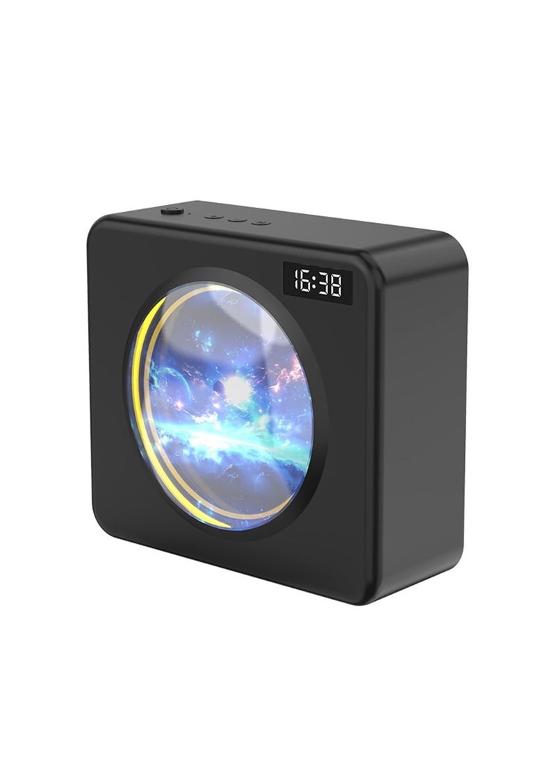 SYOSI Portable Wireless Bluetooth Speaker with HiFi Stereo Sound, Digital Clock, and Atmosphere Light Effects, Supports Bluetooth/TF Card/AUX, Ideal for Home and Birthday Gifts for Girls, Boys, and Family - Image 1